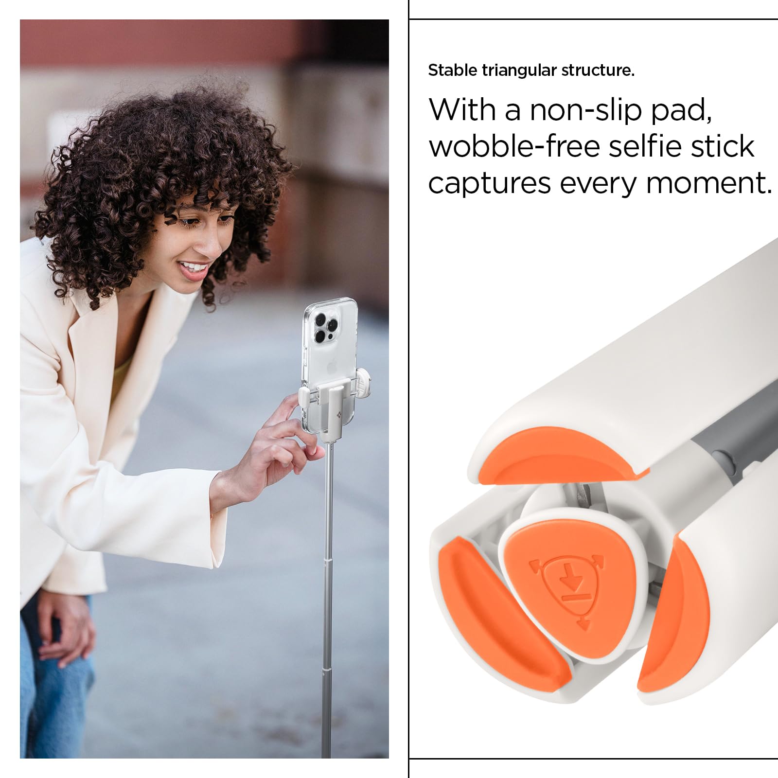 Spigen Handy Stativ mit Bluetooth Fernbedienung [Auto-Open], Selfie Stick mit Stativ [Klapphalterung], Ausziehbares Smartphone Stativ aus Aluminium für iPhone, Galaxy, Pixel