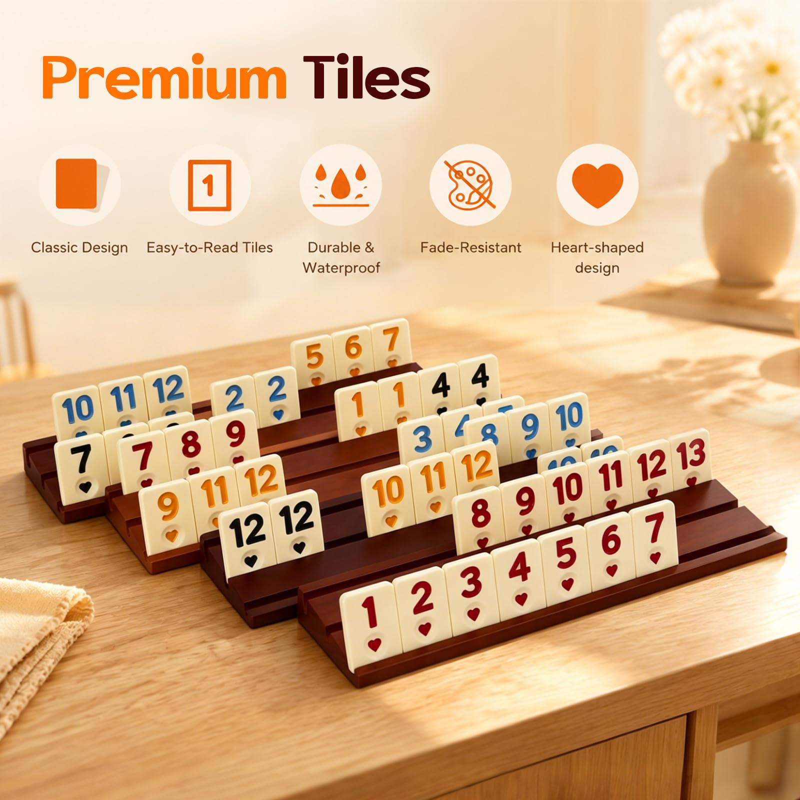 Juego de Dominos para adultos con 214 piezas y 8 soportes, Dominoes juego con caja de almacenamiento, juegos de mesa clásicos para adultos y niños, juego de viaje portátil