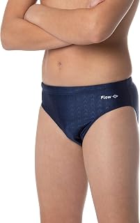 Flow Accelerate Swim Briefs – Boys Brief Style Swimsuit Size 21 to 32 in Black, Navy, and Blue
