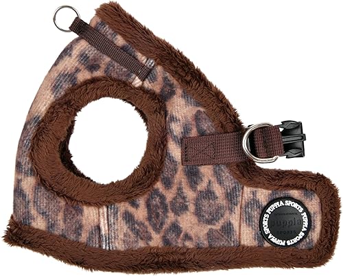 Miniatura 9 de Puppia Kovo - Arnés tipo chaleco para perro, diseño cálido de leopardo de invierno para perros pequeños y medianos, beige, talla M