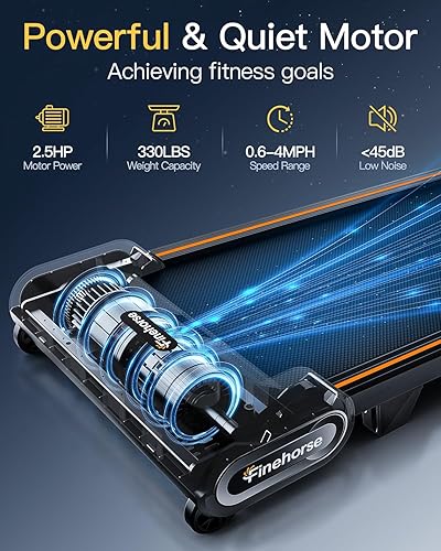 Miniatura 5 de Cinta de rodadura con inclinación automática, 6 en 1 para debajo del escritorio, caminadora con 6 niveles de inclinación, caminadoras portátiles de