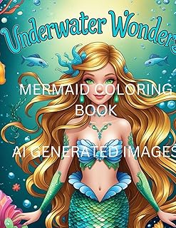 Mermaid Coloring Book: Ai Generated Images
