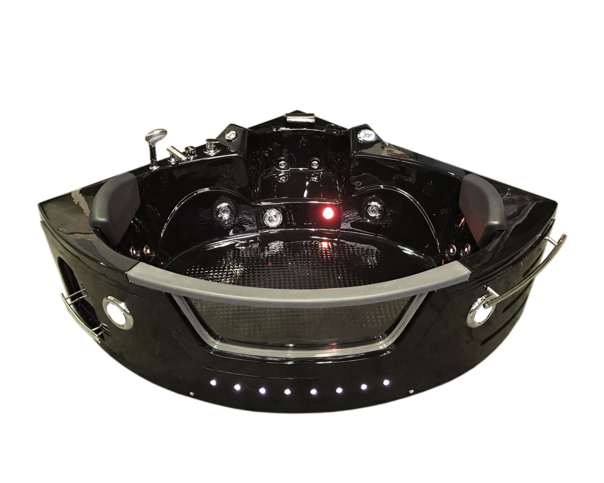 Simba Srl - Bañera hidromasaje Spa - Modelo Barracuda - Medidas 150 x 150 cm - Bañera hidromasaje con lámparas de cromoterapia - Capacidad para 2 personas