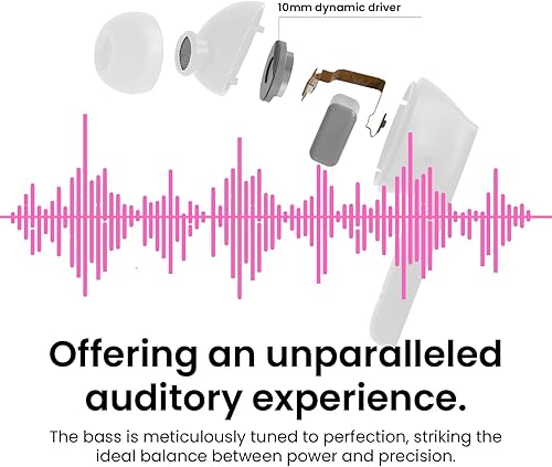 Miniatura 3 de MOOR Auriculares inalámbricos Bluetooth, auriculares con cancelación de ruido con graves profundos, ANC híbrido, modo de transparencia, IPX5