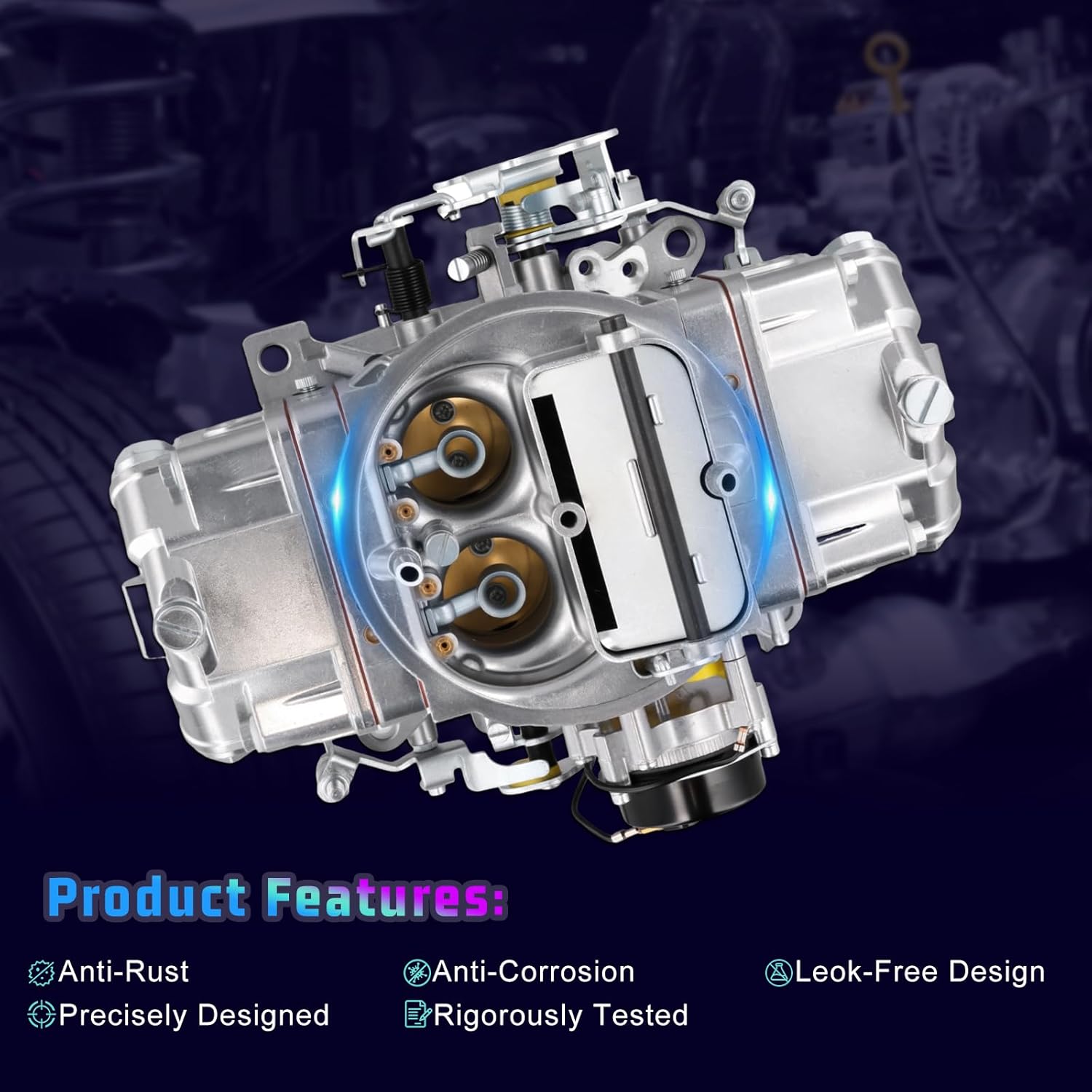 BR-67213 Carburetor 750 CFM Aluminum Electric Choke 4150 Model Compatible with Holley Quick Fuel Brawler Diecast - Direct Replacement Carburetor Kit