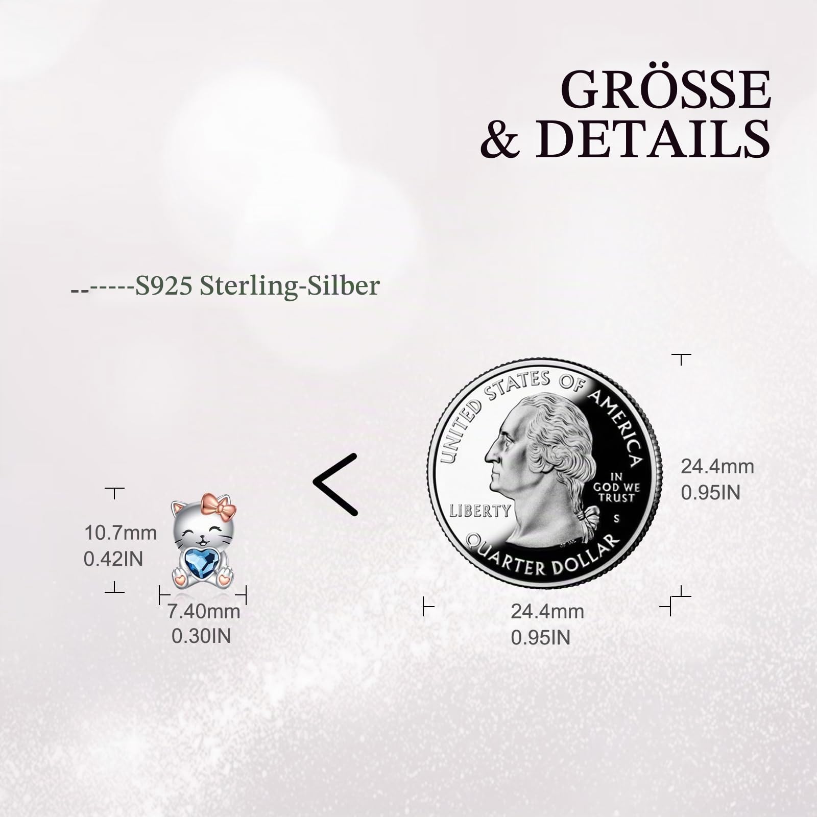 925 Sterling Silber Katze Mädchen Ohrringe Niedliches Tier Ohrstecker Türkis Schmuck für Damen Mädchen