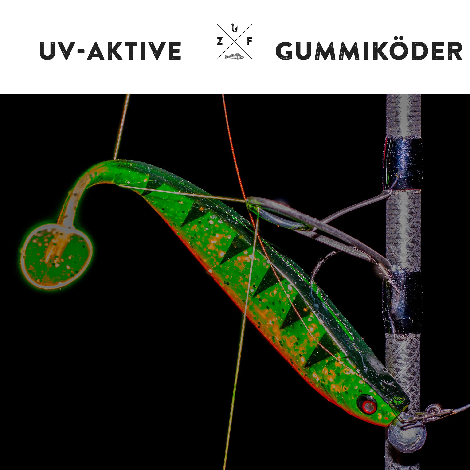 Zanderfang Gummifisch Set Glasaugen – Gummifische für Zander, Hecht, Barsch