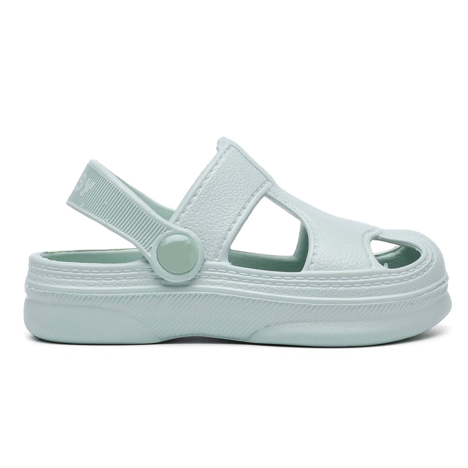MEMON Baby Boys Girls Clogs Slippers Toddler Slip On Lightweight Sandals Shockproof Girls Summer Pool Beach Shoe(ME2011-grn-13)