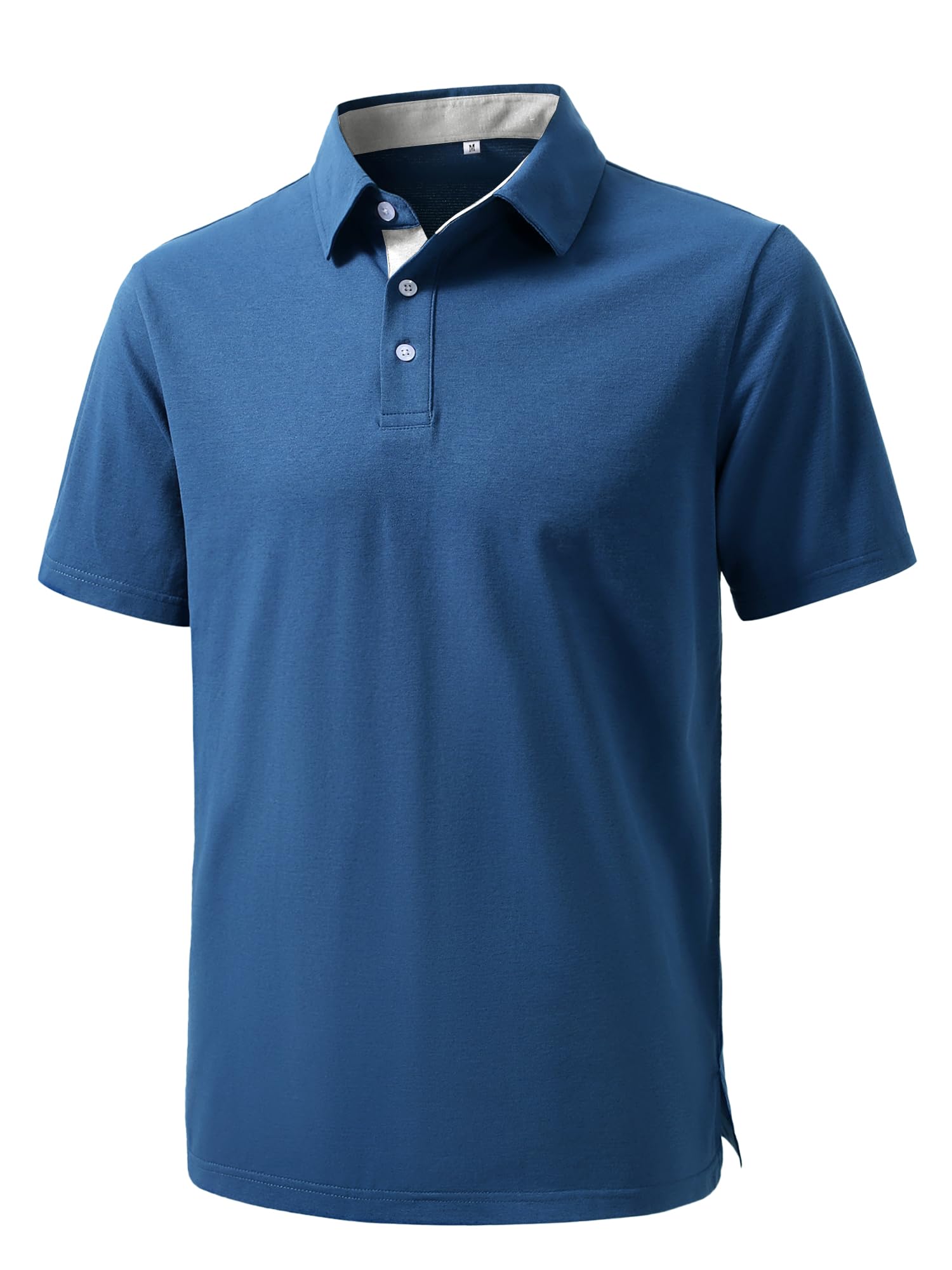 JEMLDL Golf Polo Shirts for Men Dry Fit Summer Short Sleeve Slim Fit Performance Moisture Wicking Casual Collared Polo Shirt — view 9