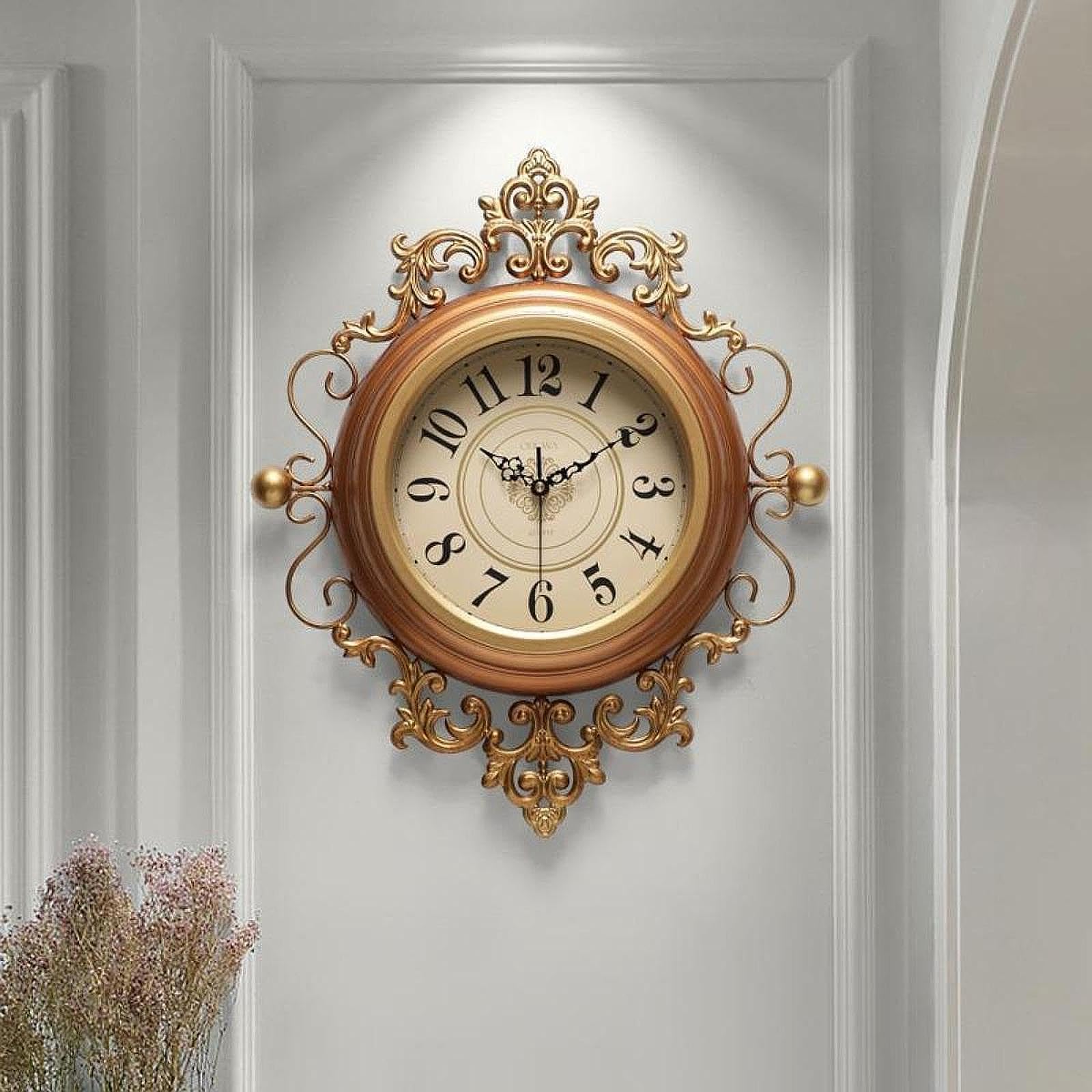 Wall Clock Artistic Unique Elegant Ornament for Office Farmhouse Dining Room|Home & Garden|Home Dacor> Clocks|Wall Clocks