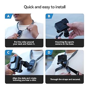 JJC Magnetic Neck Mount For Phone & Action Camera, POV Neck Holder For IPhone