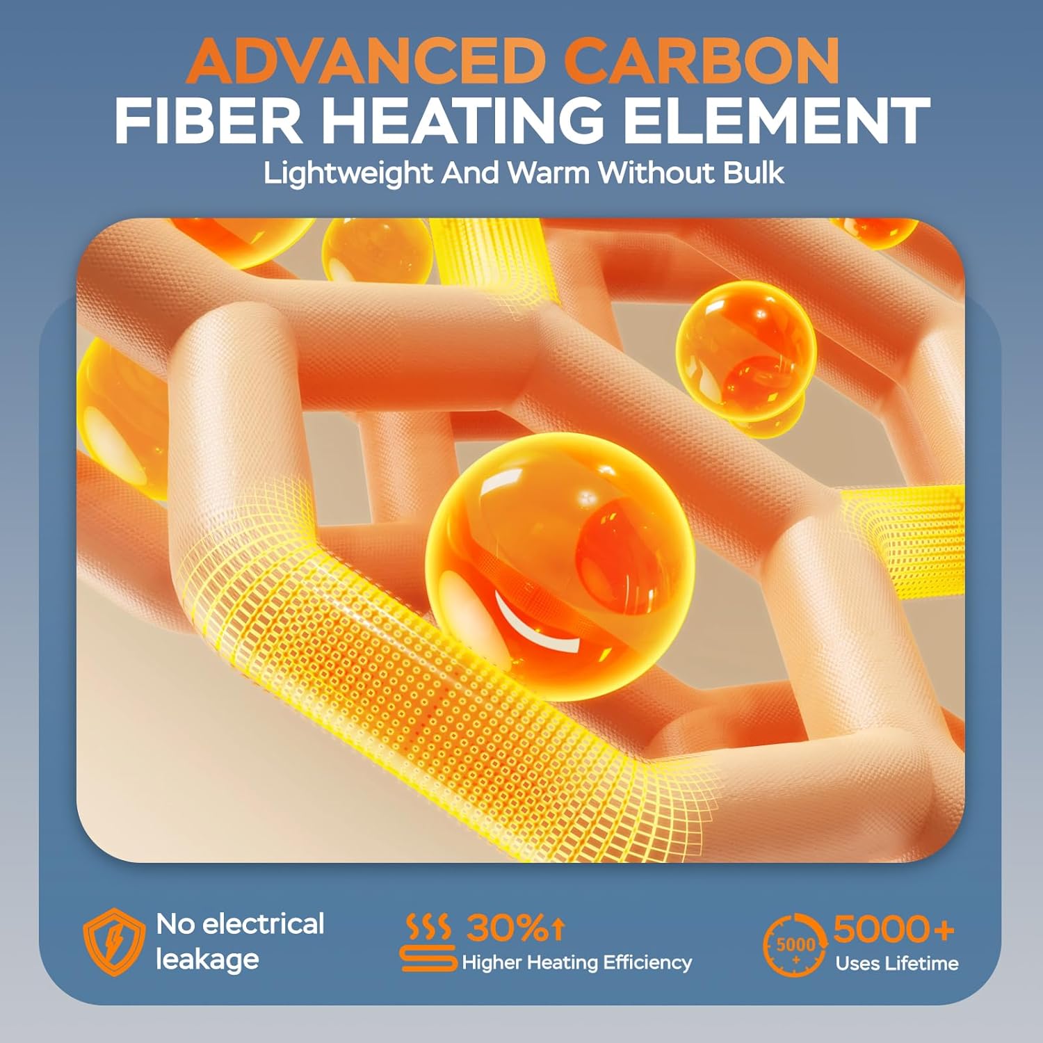 Heated Vest for Men, Electric Heating Sleeveless Jacket, Thermal Winter Rechargeable Coat, Battery Not Included - Image 5