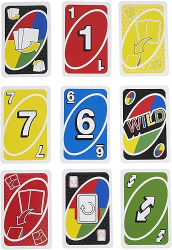 Miniatura 7 de UNO - Juego de cartas triple con unidad de tarjetero con luces y sonidos y 112 tarjetas, regalo de noche de juego para niños, adolescentes y