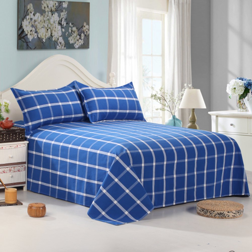 Drap de coton épais 200x230cm idéal pour réchauffer vos soirées cocooning en hiver
