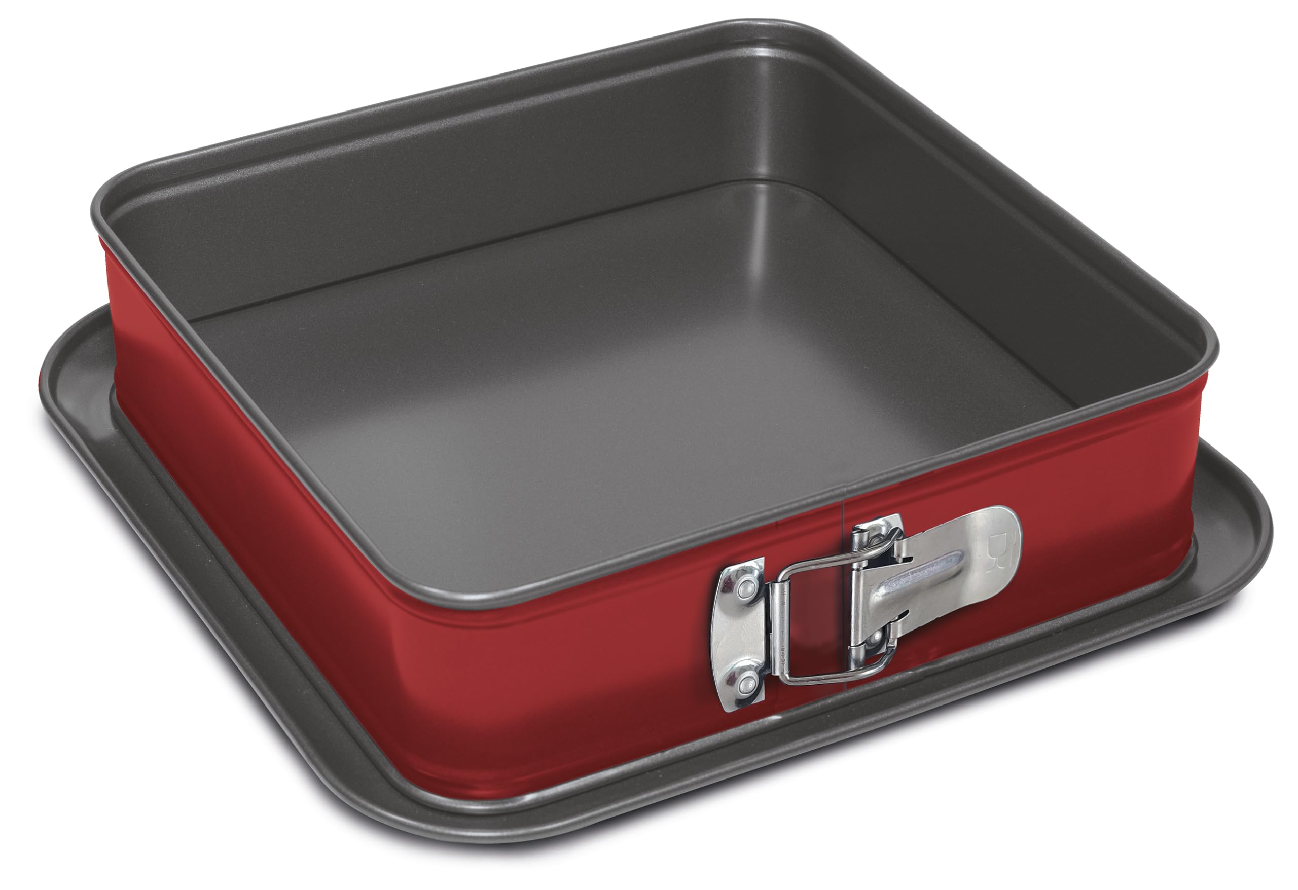 Guardini Keramia Backform Quadratisch – 24 X 24 Cm, Mit Keramik-Antihaftbeschichtung, Rot