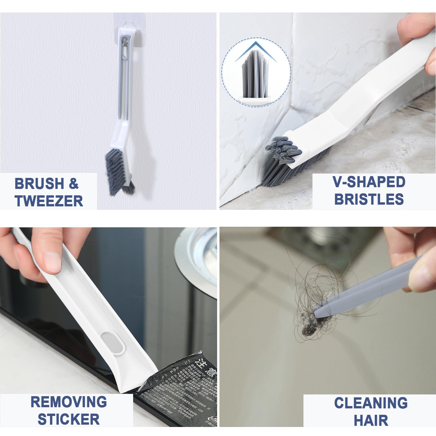 NEWE 3 in 1 Spazzola per la Pulizia della Doccia, Scrubber per Vasca da Bagno con