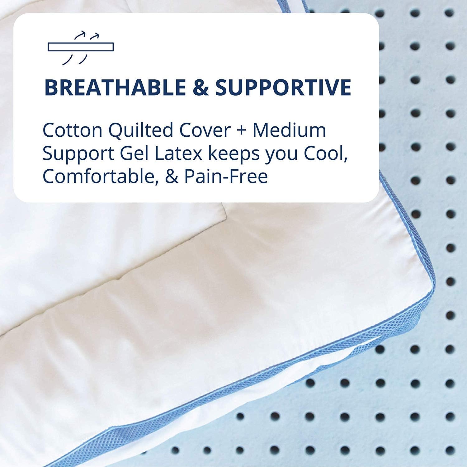 Get Special Price ViscoSoft Pillow Top Latex Mattress Topper Full - Made in USA Serene 3 Inch Gel Latex Mattress Pad and Cover