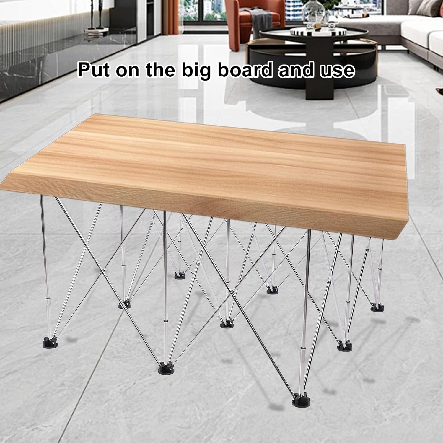 WALFRONT Portable Workbench Leg Collapsible Workbench Portable Folding Workstand with Storage Bag 900KG Weight Capacity