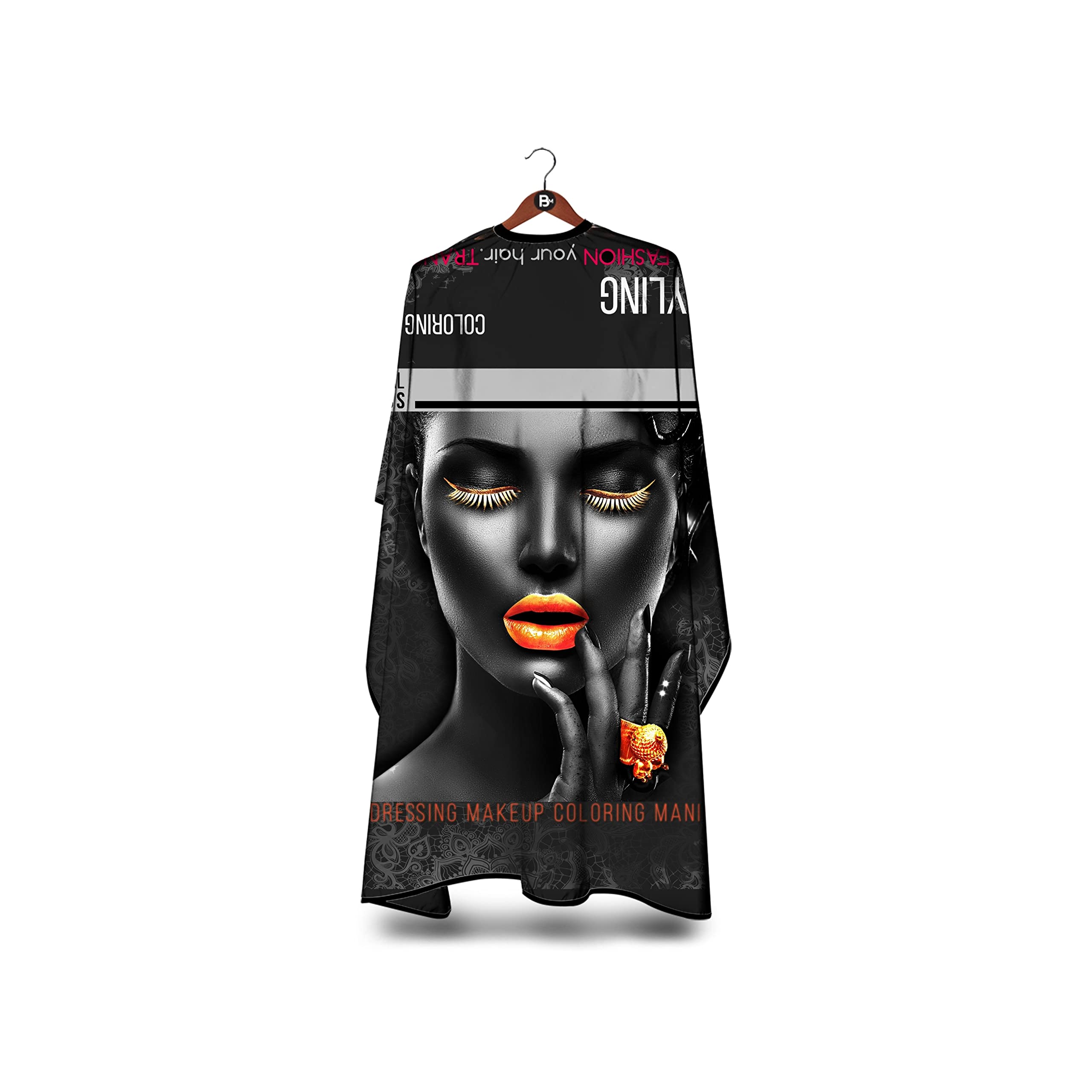 Capa de peluquería con delantal, Barbermood Barber Cape, Professional Hair Design Salon Cape, accesorios de peluquería, Capa de corte de pelo, impermeable.