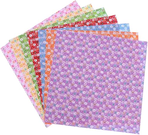 Miniatura 2 de Didiseaon Juego de 7 piezas de telas de algodón floral para manualidades Cuadrados de algodón Grasa Quarters DIY Hecho a mano Franela Tela de coser