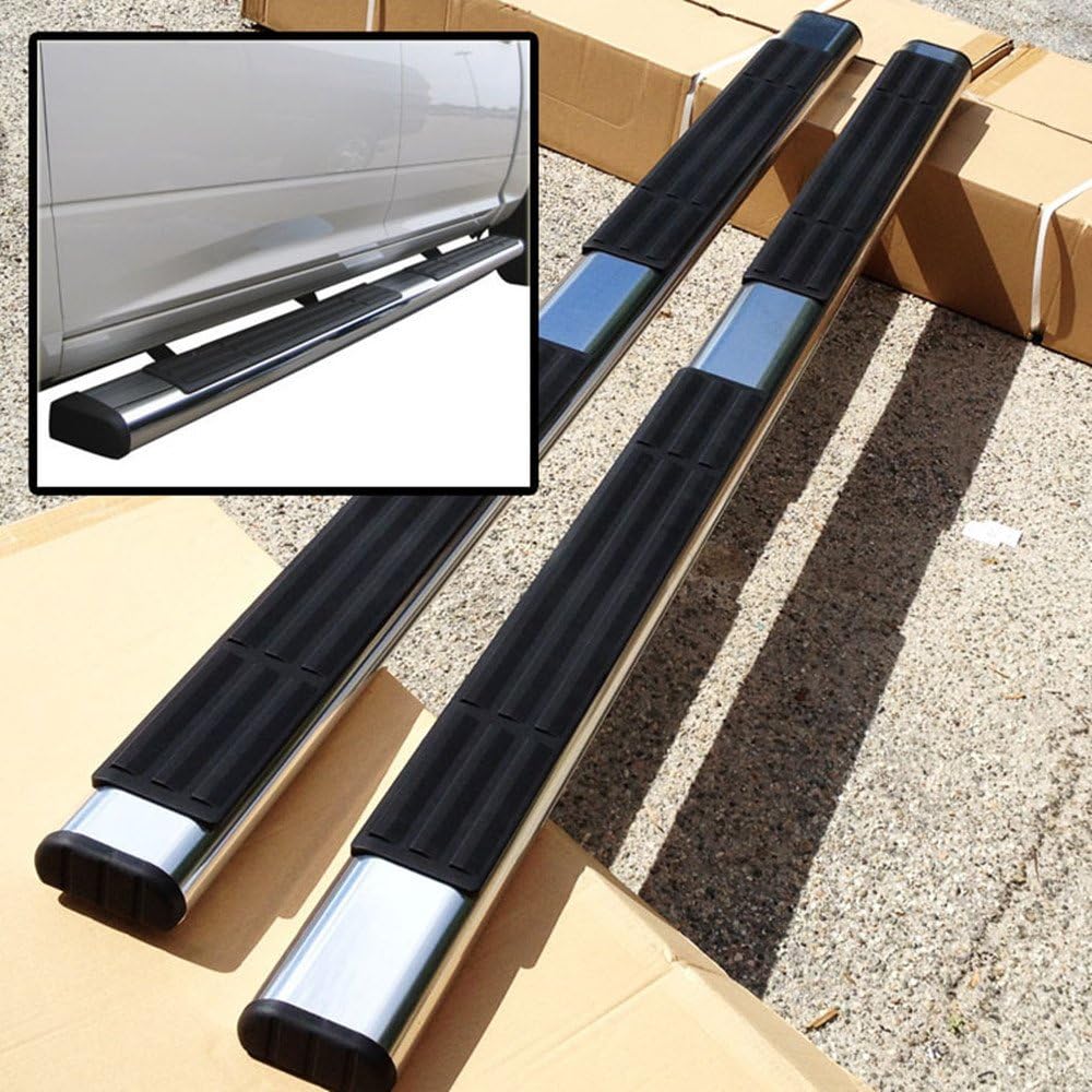 2pcs For 04-15 Titan Extended/King Cab 5" Silver Side Step Nerf Bars