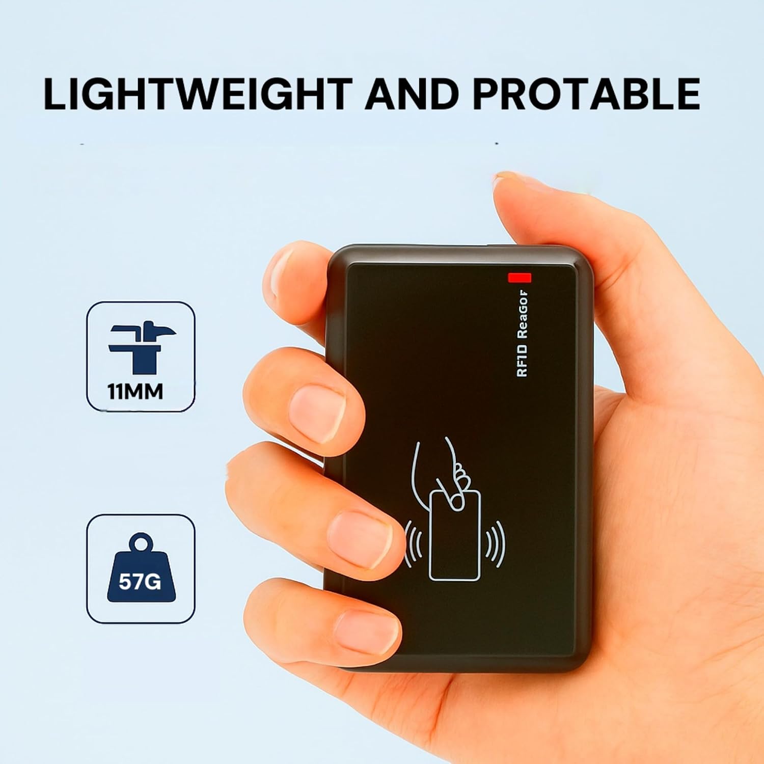 125KHz and 13.56MHz RFID Reader – Card Scanner for EM4100 & 1326 Card, USB
