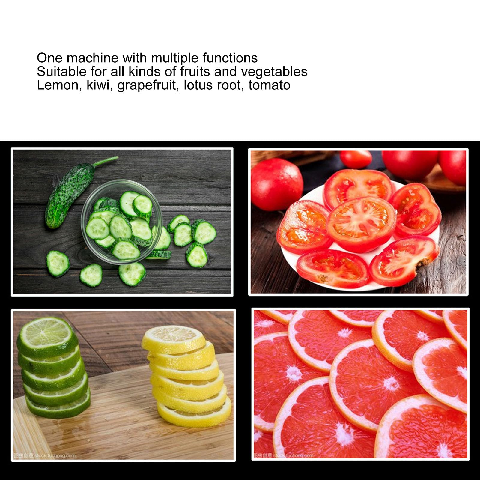 KIMISS Cortador de Verduras y Rebanador de Alimentos comercial: Picador Manual de Acero Inoxidable con 4 Ventosas para Lechuga, Cebollas, Patatas y Más (6.5MM)