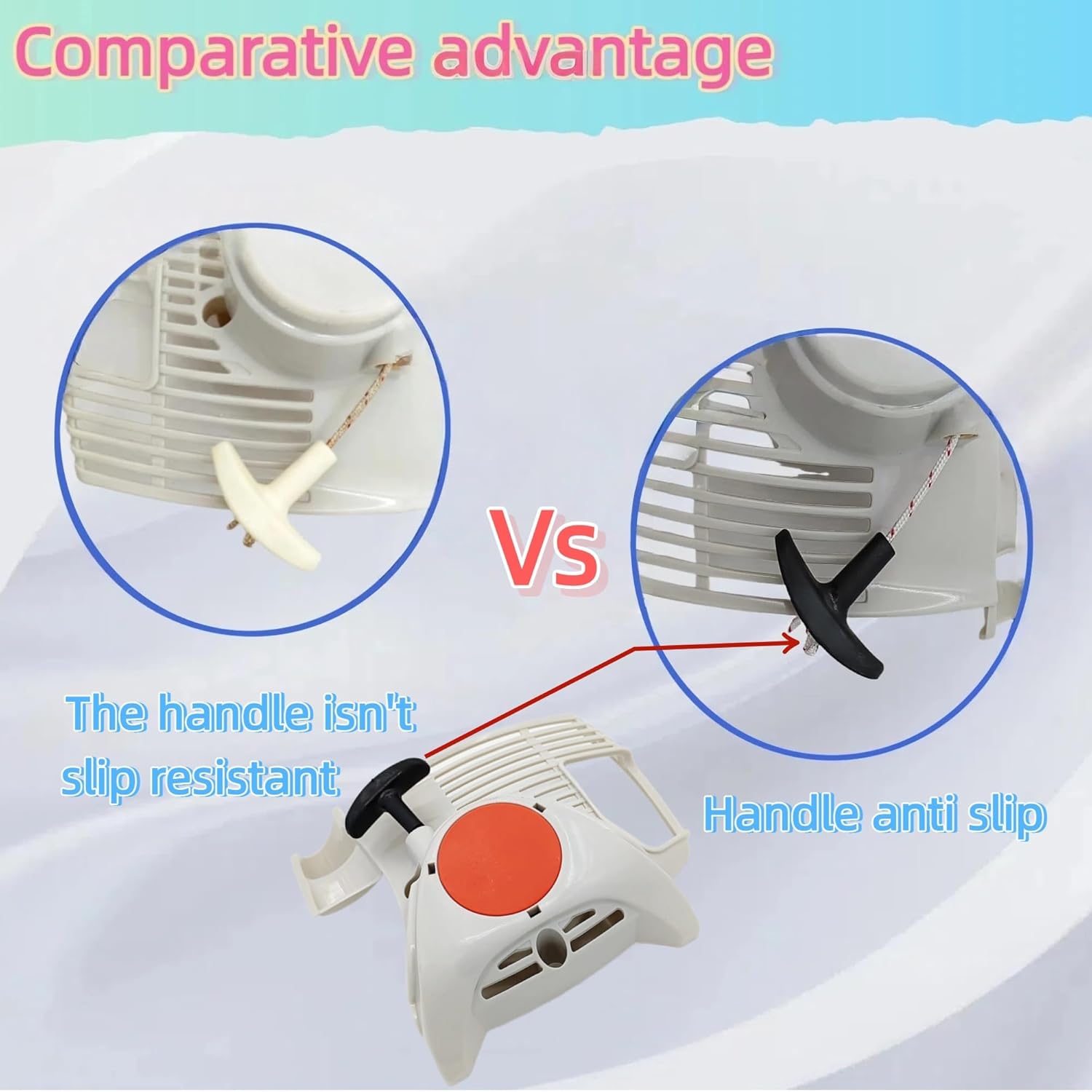 Recoil Pull Starter Assembly Fits for STIHL FS70R FS70 FC70 String Trimmer - Replace 4144-190-4005 with Easy Install & Smooth Pull