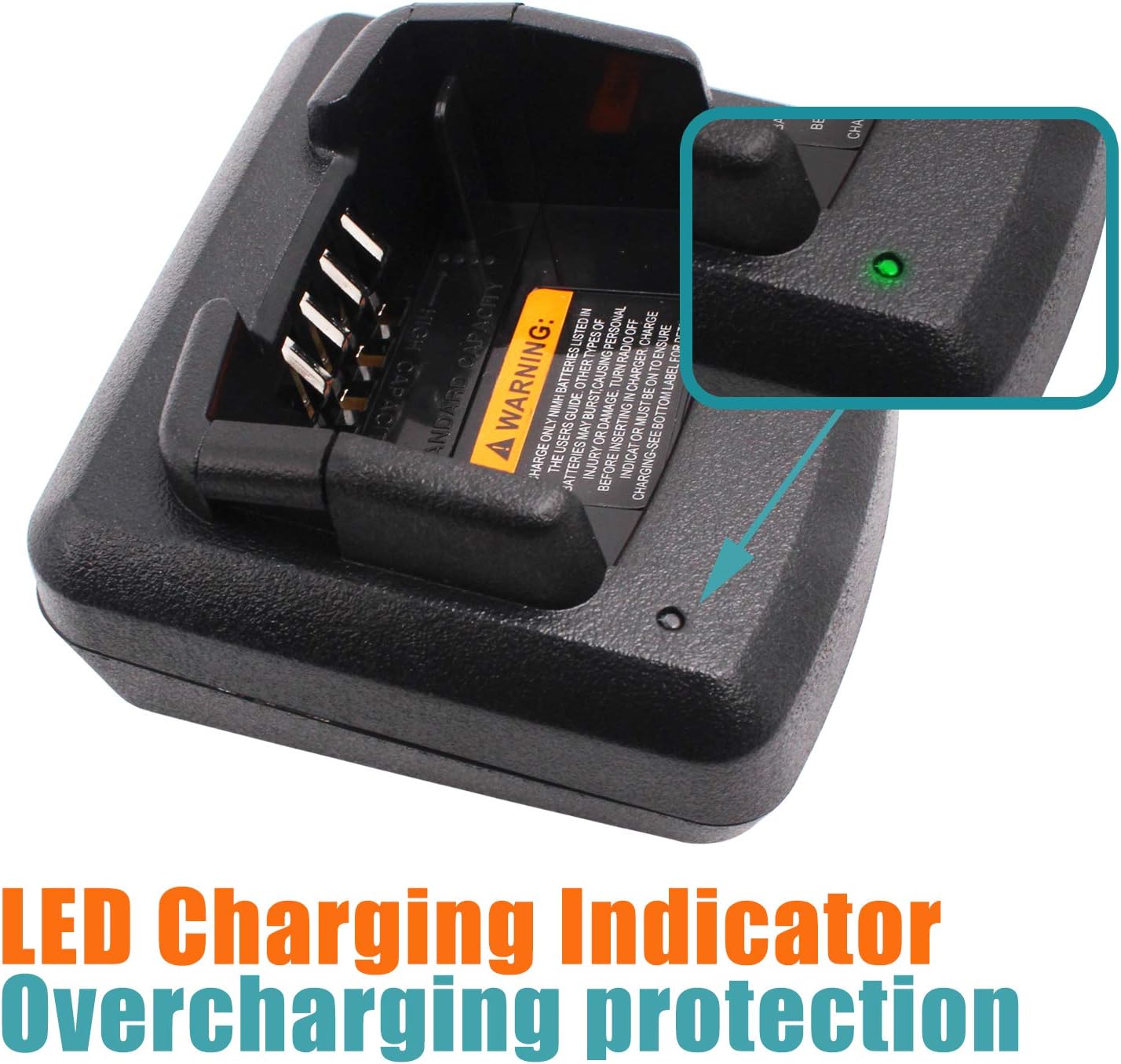 Replace RLN6332A RLN6305 RLN6308 Charger Compatible for Motorola CP110 RDM2070D RDU4100 RDV5100 RDU2020 RDU2080D RDV2020 RDV2080D RDM2080 RDU4160D Radios