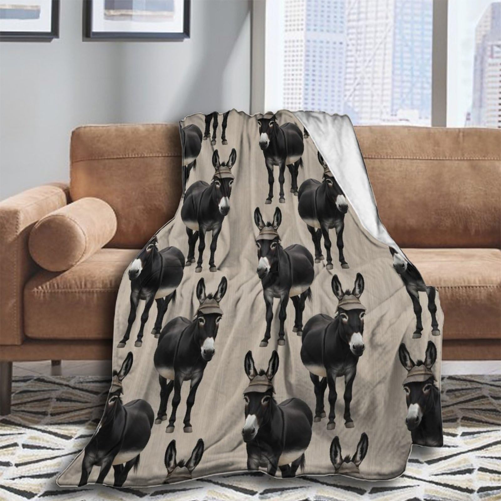 Oudrspo Fleece Blanket for Couch Throw Blanket for Women Men Ice Blue and Red Fire Flame Dragon Cozy Blankets 50x40 Inches