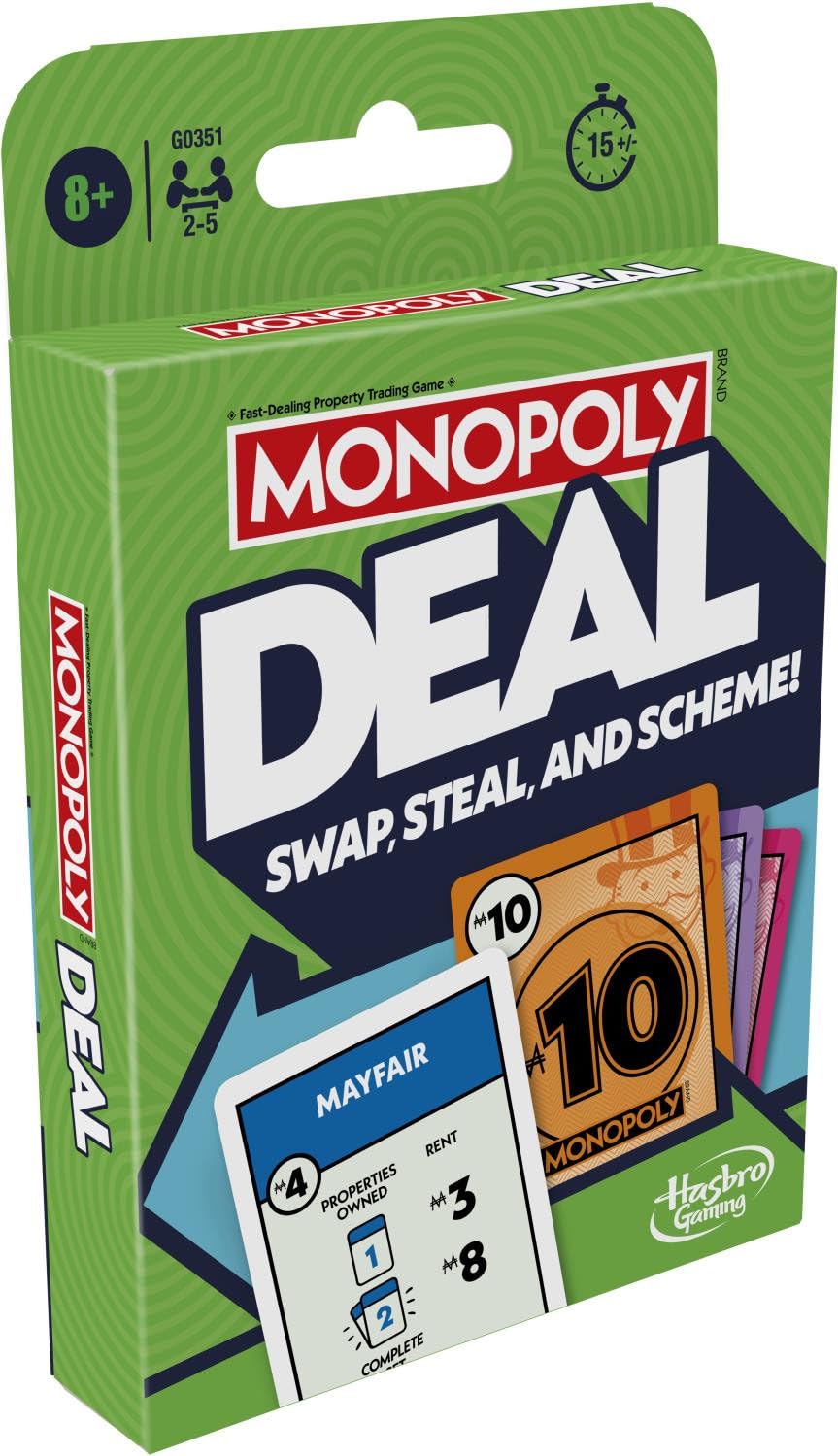 Hasbro Monopoly Deal Refresh Card Game for Childrens