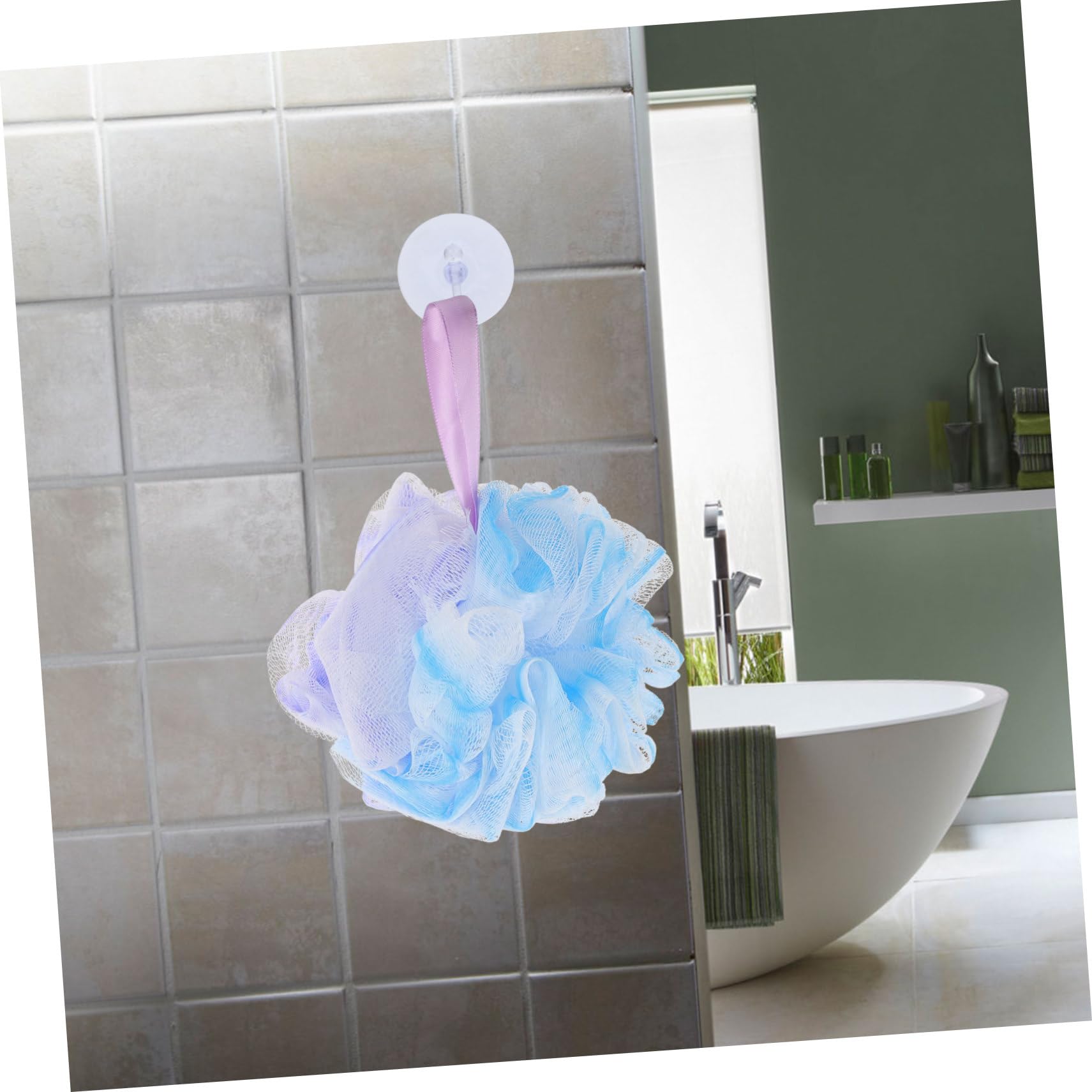 minkissy 16 bolas de baño prácticas esponjas de baño resistentes al desgaste, bola de baño práctica bola de baño para el hogar, esponja de baño para el cuerpo, esponjas de belleza o cordón de malla