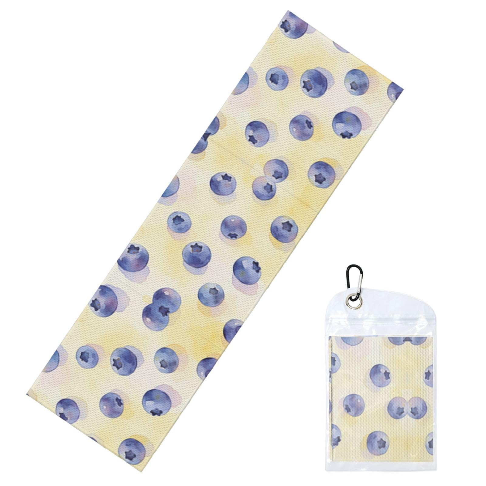 DUYIOKH Blueberry Print Cooling Towel, Portable Towel for Gym Workout Golf Beach World Cup Sports Hot Weather