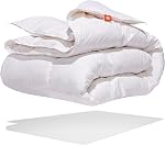 Canadian Down & Feather Co. - Toute la saison Oie blanche Feather Taille de la couette - 233 TC Coque 100% Coton - Oeko TEX Certifié