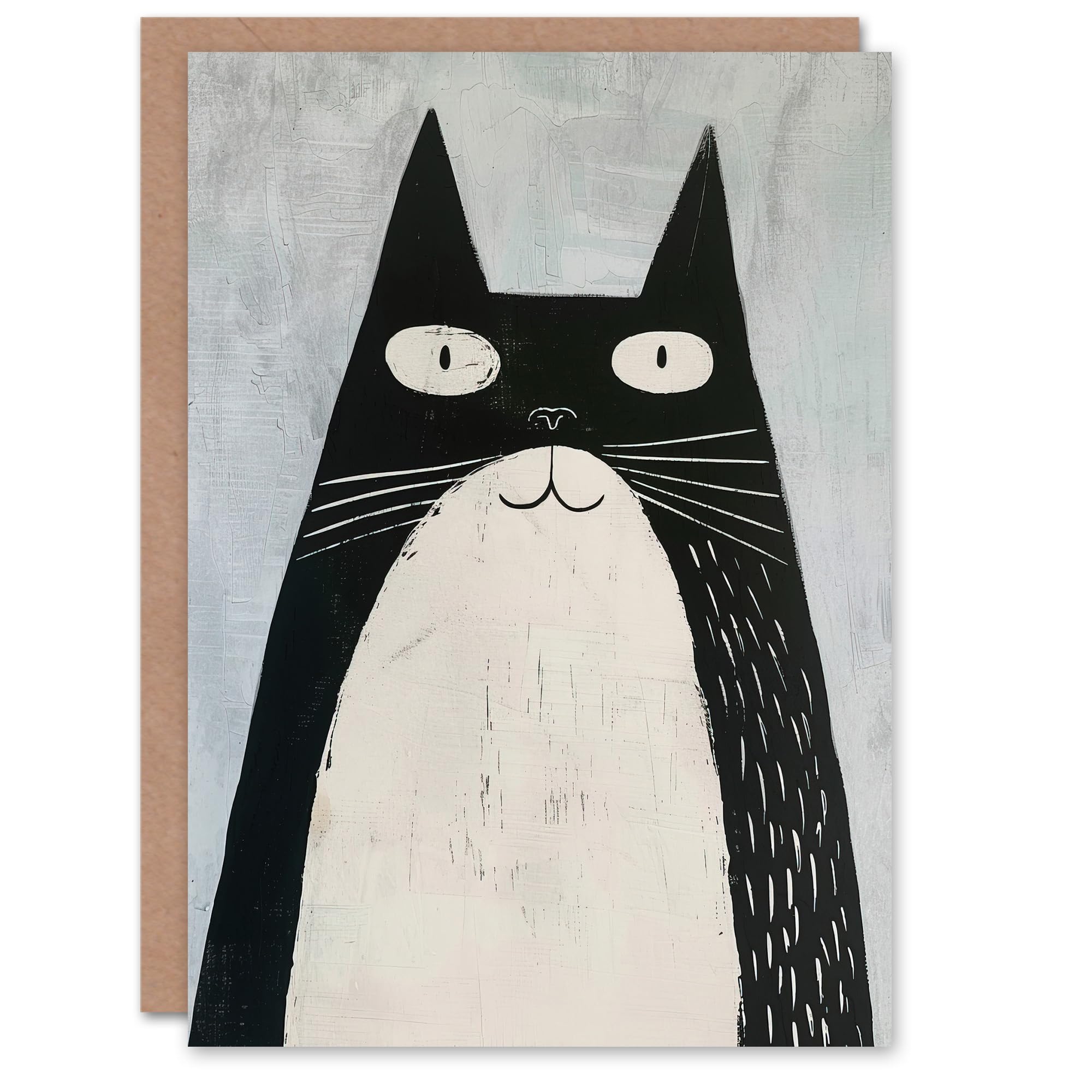 Artery8 Greeting Card Tuxedo Cat Lover Birthday Card
