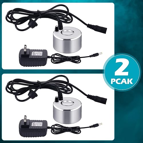 Miniatura 2 de 2 piezas de nebulizador pequeño ultrasónico máquina de niebla fuente de Halloween caldero Mister Fogger agua jardín estanque Foggers humidificador