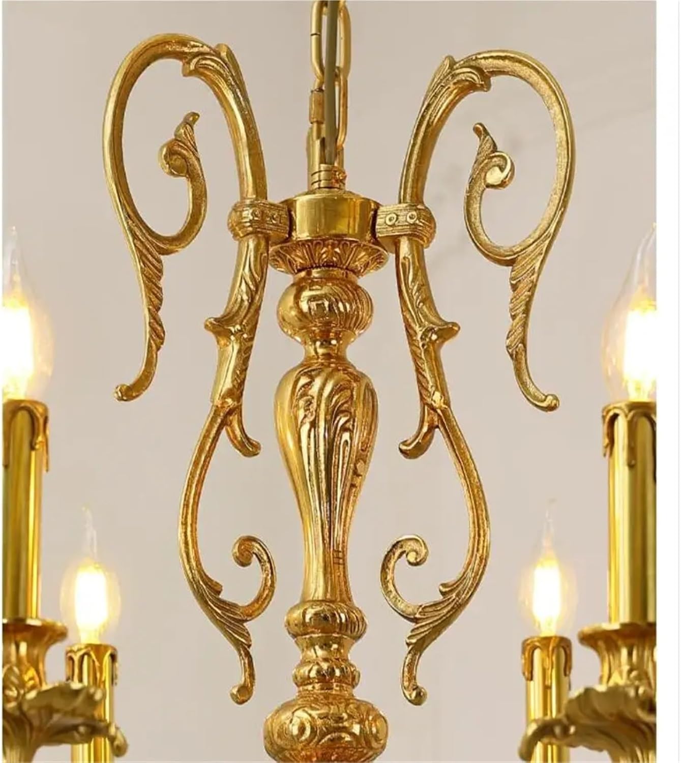 Copper Luxury Pendant Classic Decora Country Style Modern Chandelier for Home D63cm H55cm Candle Style Lighting Home Decoration,for Decoration