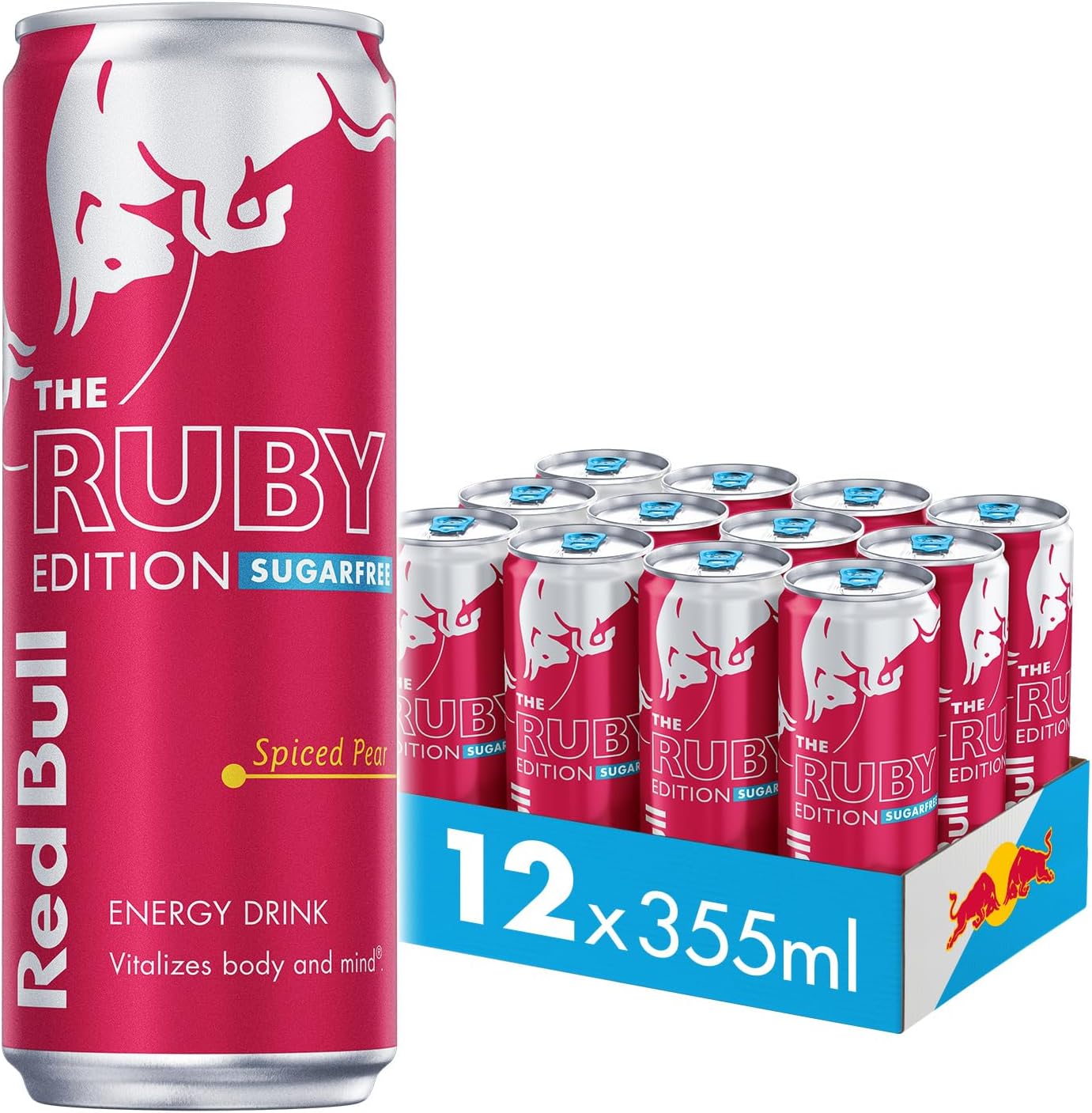 Red Bull Energy Drink Sugar Free Ruby Edition Spiced Pear 355ml x12