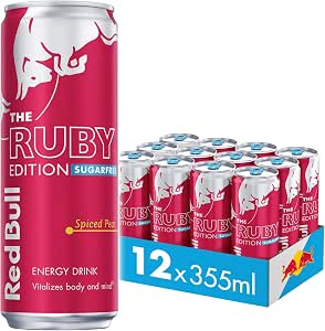 Red Bull Energy Drink Sugar Free Ruby Edition Spiced Pear 355ml x12 ...
