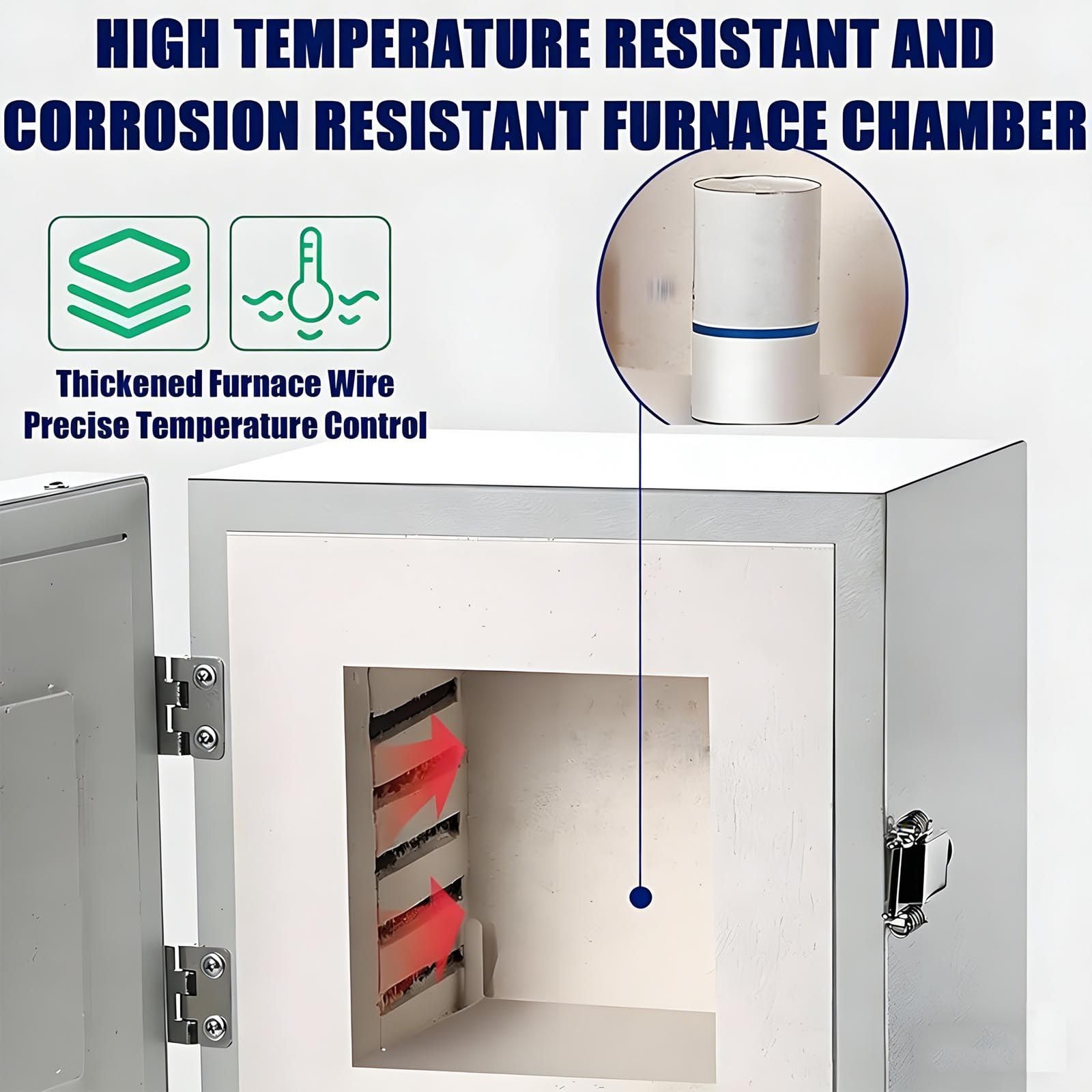 Brennofen FüR Keramik/Metallschmelzen Zu Hause,Schmelzofen FüR Keramik,Hochtemperatur 1150°C (2102°F),Schmelzofensteuerung,FüR Schmuckherstellung,Wachsguss,Tonkeramik-DIY