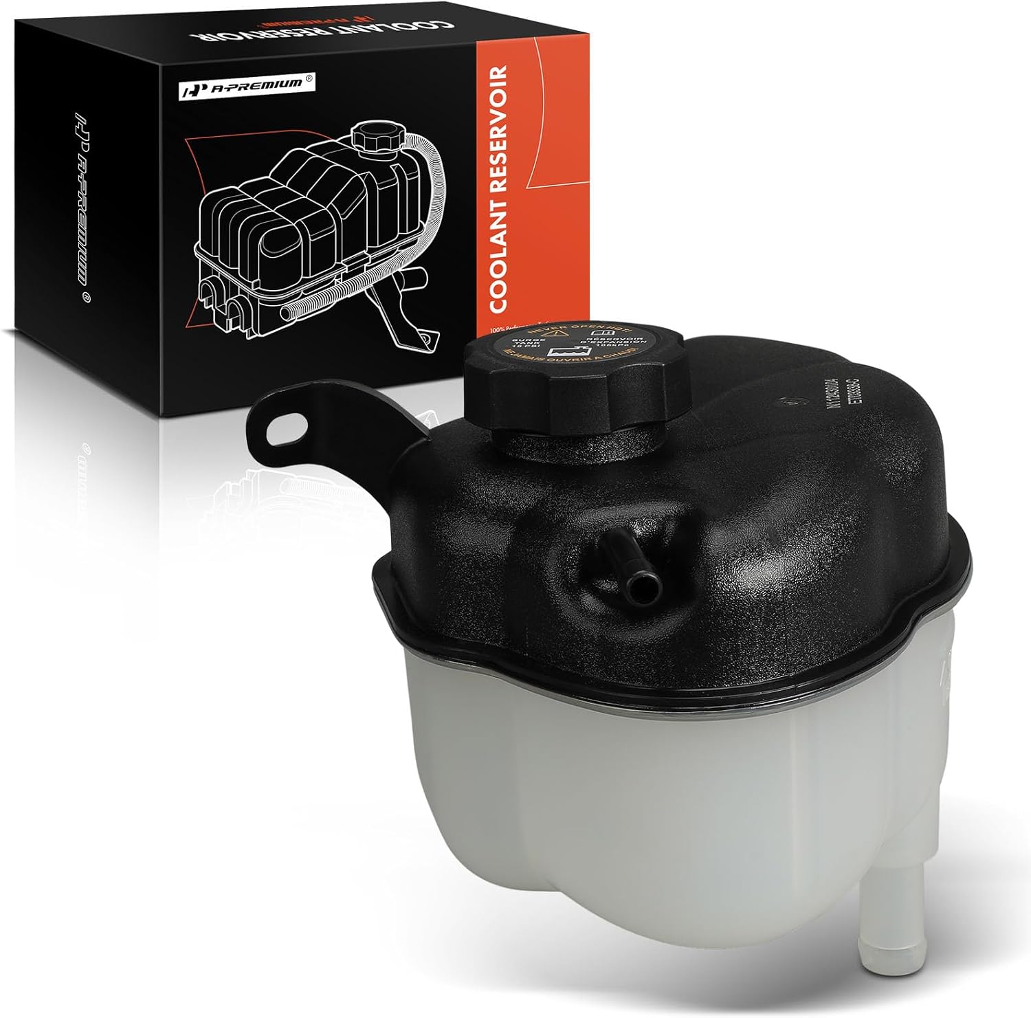 A-Premium Engine Coolant Overflow Recovery Reservoir Tank [with Cap] Compatible with Chevrolet Equinox & GMC Terrain 2010-2017 - Front Side