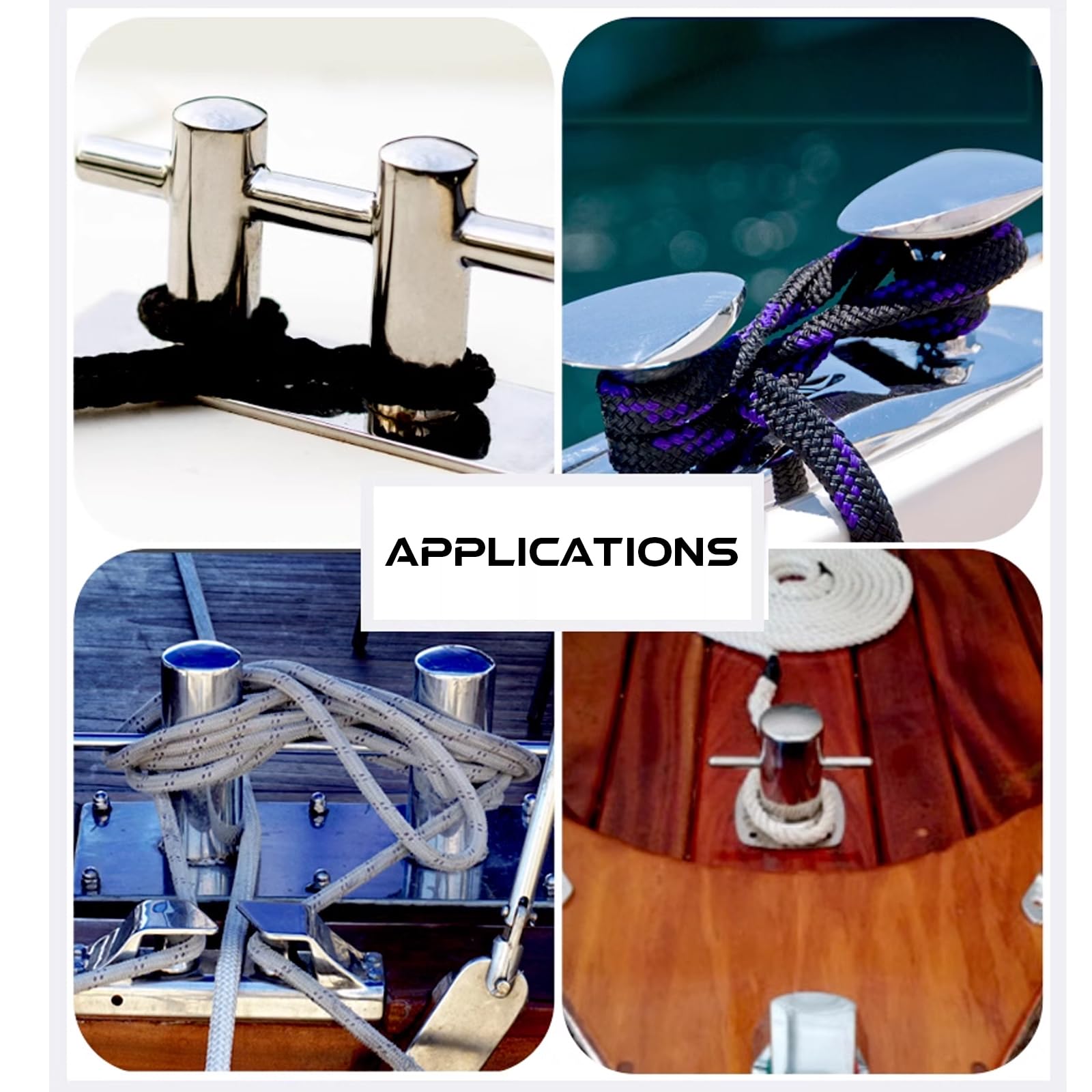 Bitte per imbarcazioni in acciaio inox resistente, hardware di ormeggio, ideale per applicazioni marine