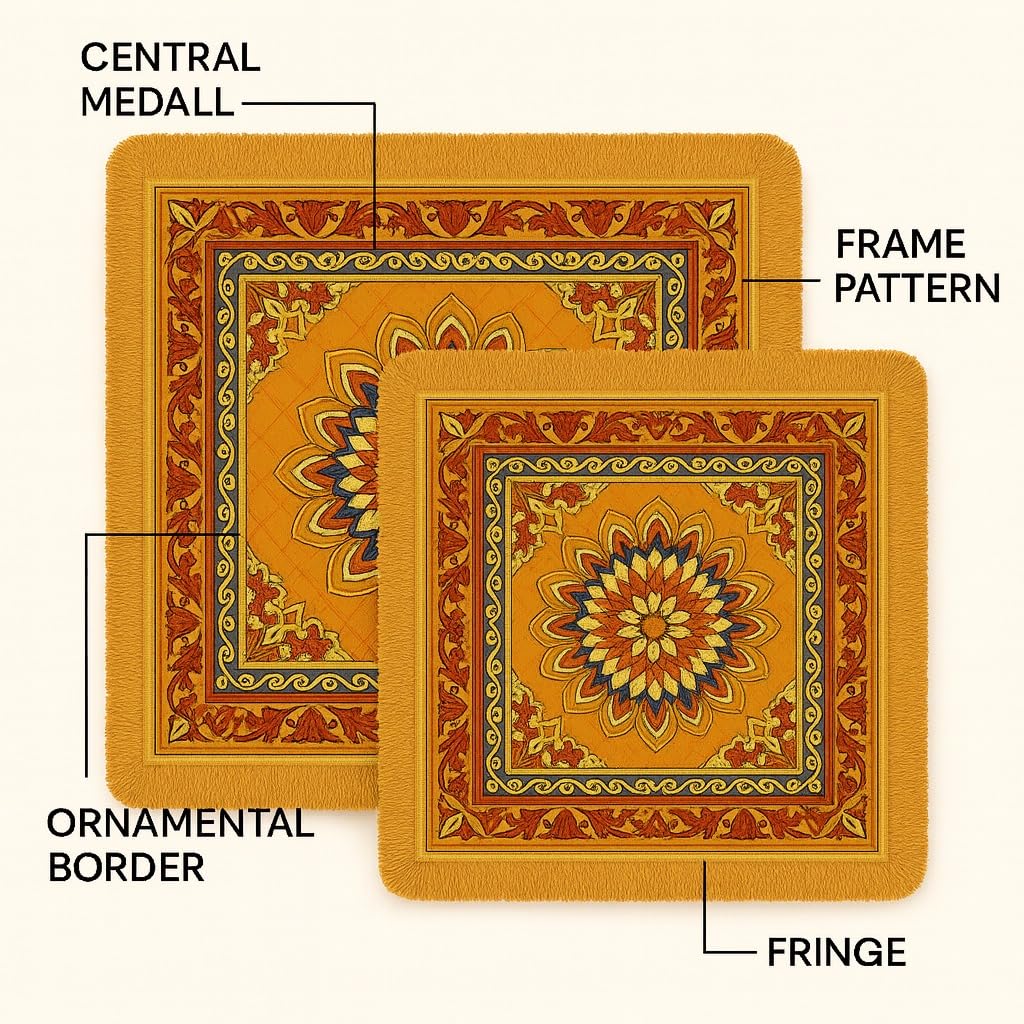 Velvet Prayer Mats - Soft & Elegant for Pooja -6