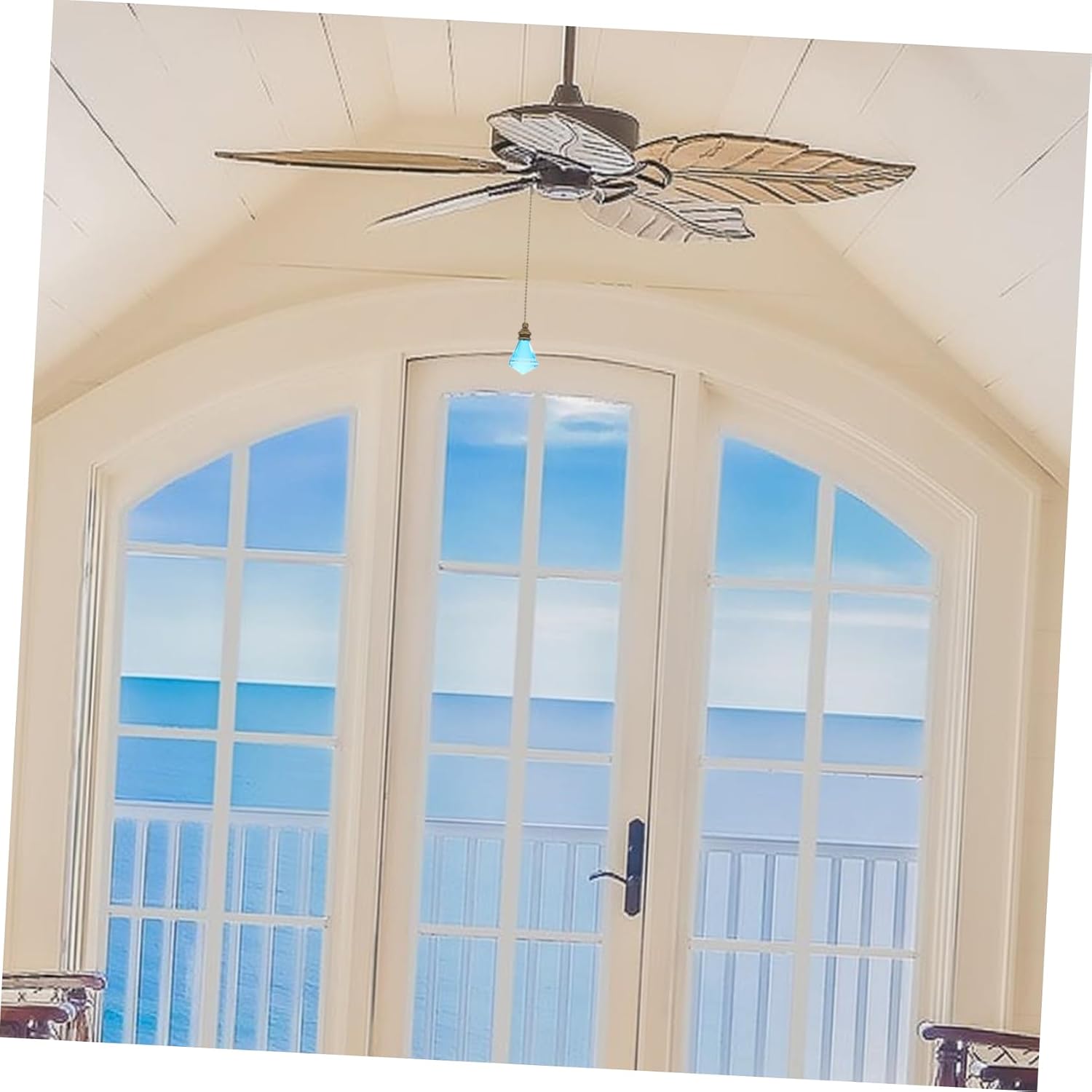 Pull Chain for Ceiling Fans All Light Pull Chain Elegant Glass Pendant Replacement for Ceiling Lamps and Bedside Lighting