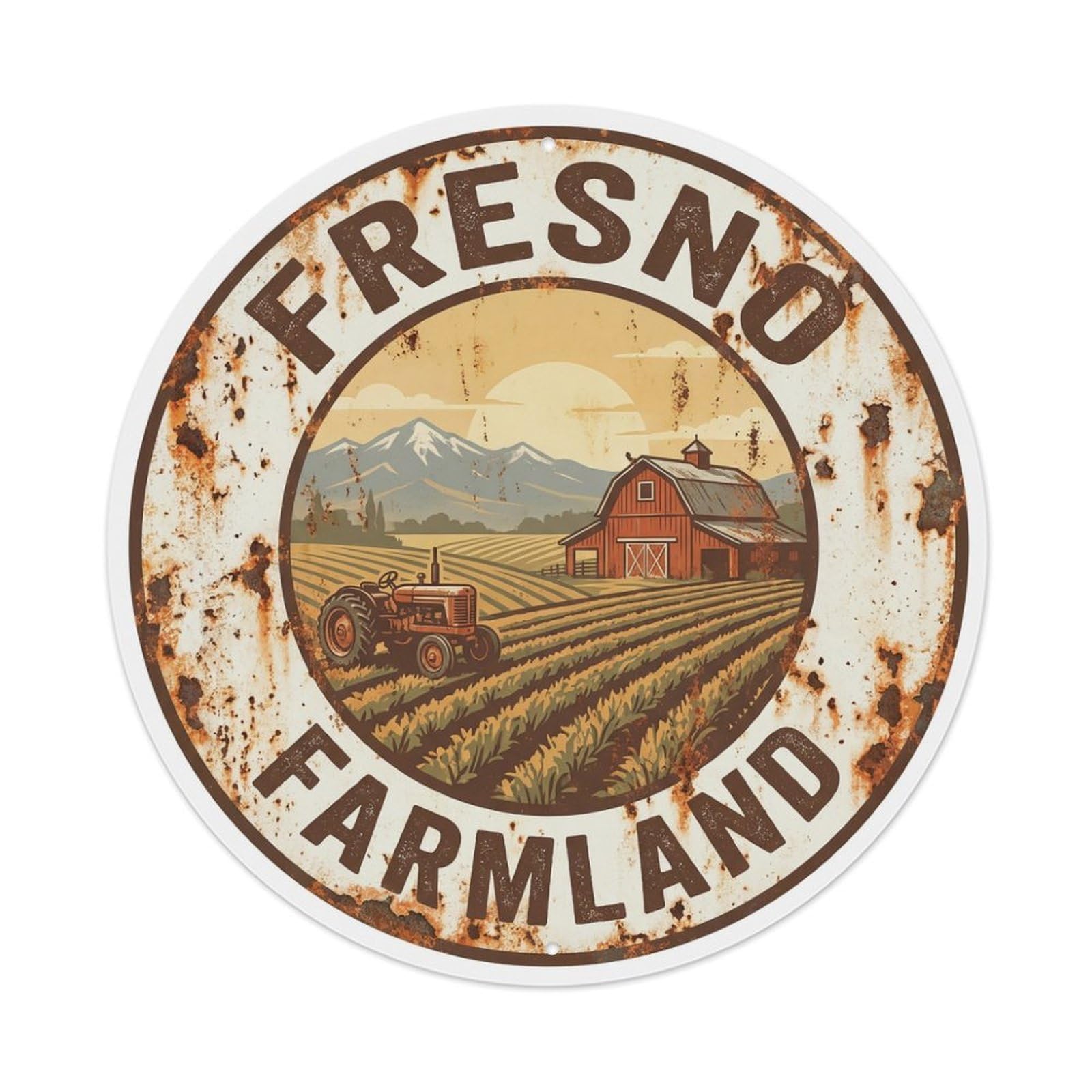 Tgrcjimh Style Metal Tin Sign Retro Travel Usa Fresno