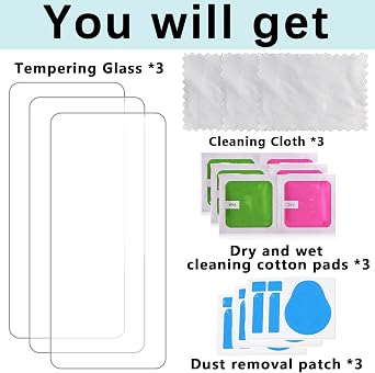 Screen Protector Compatible with Tecno Camon 20 4G CK6(6.67 Inch) [3 Pack] Glass Screen Protector Suitable for Tecno Camon 20 Pro 4G CK7n, Tempered Glass Protective Film