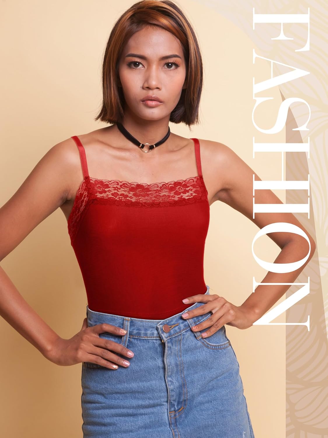 Bencailor 6 Pcs Women's Lace Camisole Spaghetti Strap Bralettes Crop Tops Half Cami Bandeau Tank - Image 5