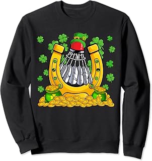 St. Patrick's Day Badminton Shuttlecock With Clovers Player Sweatshirt