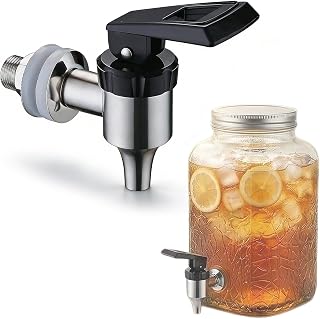 Grifo para garrafas de agua de acero inoxidable 304, grifo giratorio de 1/2 pulgada para dispensador de bebidas, resistente y duradero, ideal para uso doméstico y comercial