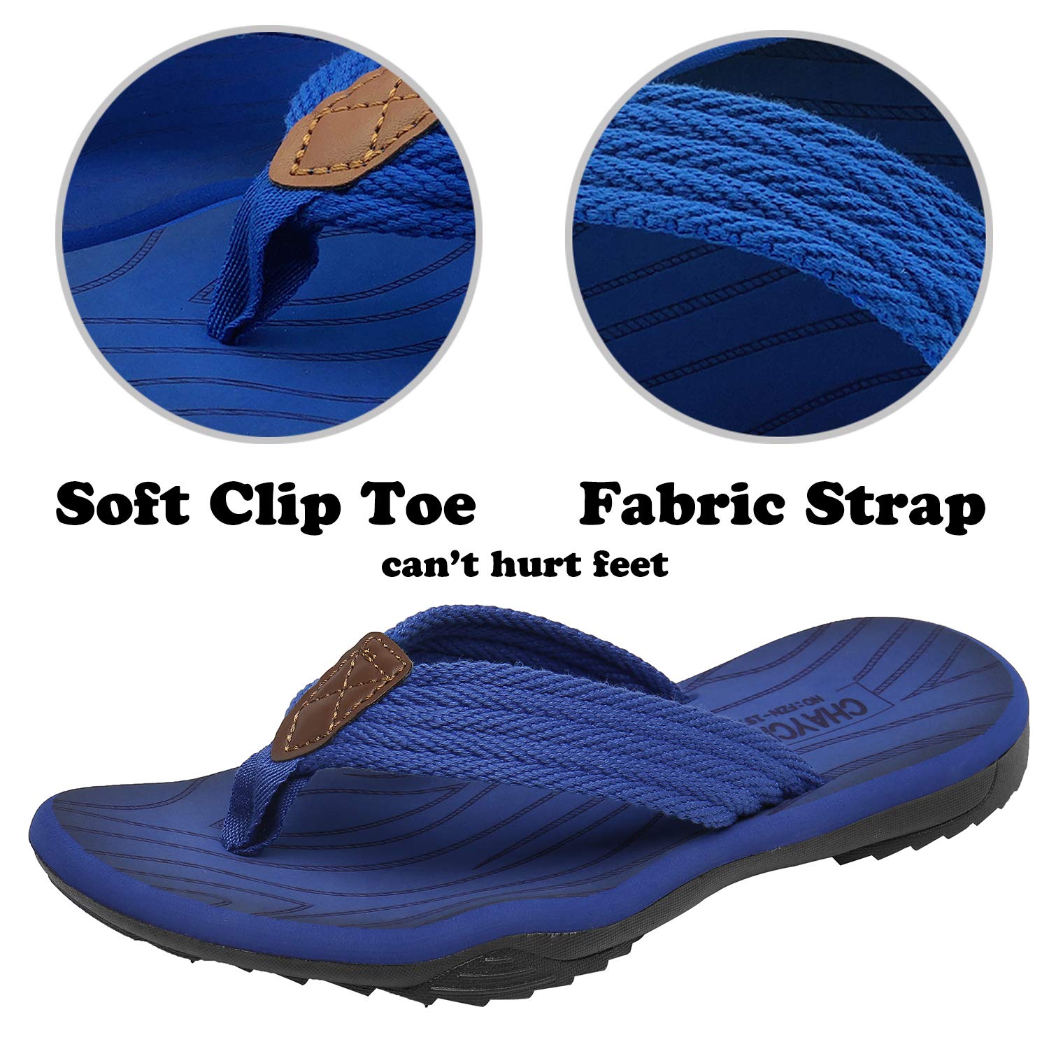 ChayChax Infradito Uomo Scarpe da Spiaggia e Piscina Sportive Beach Sandali Morbide Ciabatte Antiscivolo Pantofole con Gomma Suola